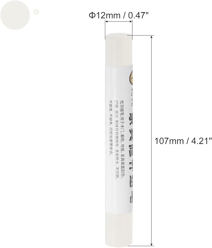 uxcell Furniture Repair Crayons, 3Pcs - Wood Wax Filler Stick, Furniture Markers Touch Up - for Scratches Holes Tables Desks Wooden Floors Cover Ups, Cream White