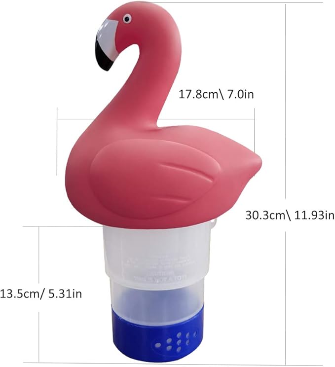 Blufree Chlorine Floater, Floating Chlorine Dispenser, Cute Animal Floating Pool Chlorinator Basket for Chemical Tablets Fits 3 Inch Tabs Bromine Holder Used for Pool Spa
