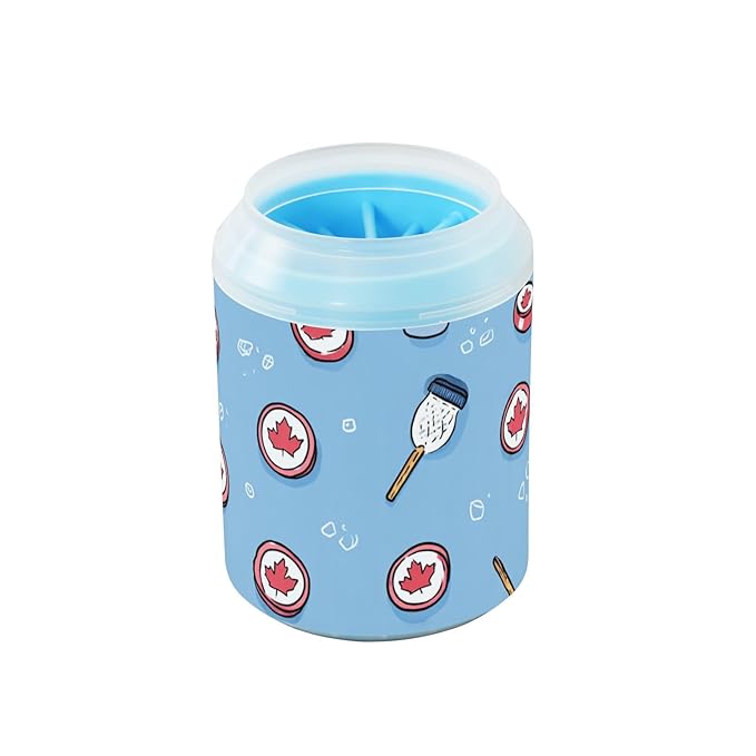 Dog Paw Cleaner Cups for Dogs Pet Foot Washer Paw Scrubber for Small Medium Large Dogs Cats Cleaning Cup Blue Canada Hockey Gear