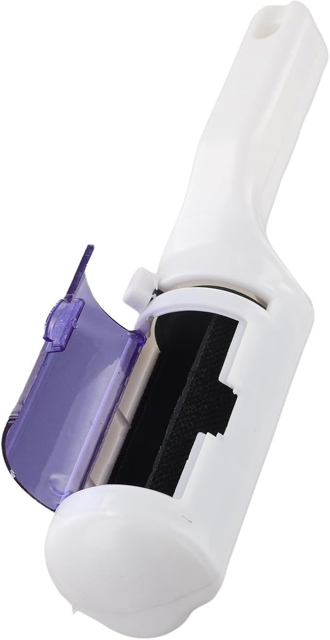 Double-Sided Rotating Lint Brush Clothes and Upholstery, Pet Hair Removal with for Compact Portable Design, Purple (2-Pack)