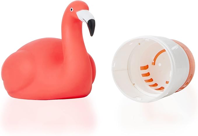 XY-WQ Flamingo Chlorine Floater for 1" Tab ONLY, Mini Floating Pool Chlorine Dispenser