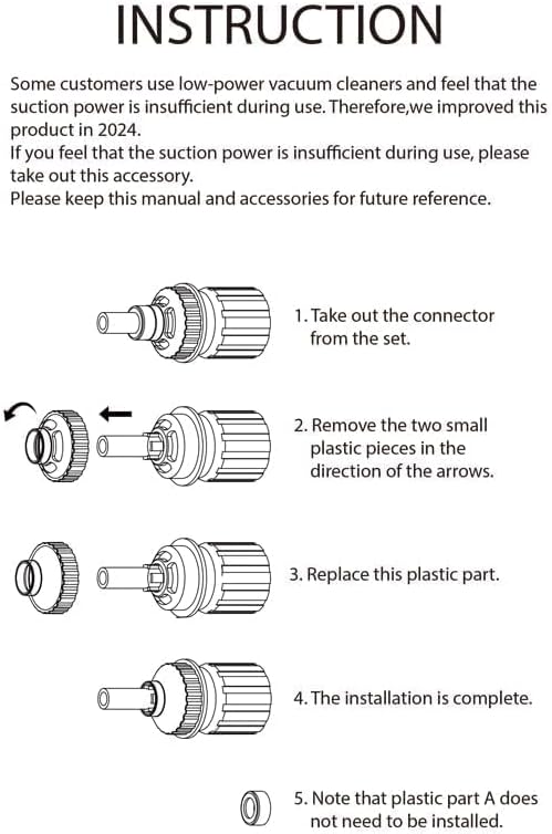 EZ SPARES 7PCS Micro Vacuum Attachment,7 Piece Universal Vacuum Cleaner Attachment, Mini Micro Kit Keyboard Crevice Cleaning Tool Brush Kit