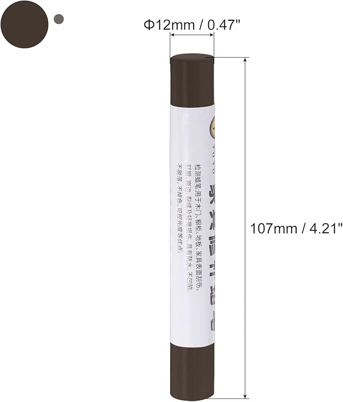uxcell Furniture Repair Crayons, 3Pcs - Wood Wax Filler Stick, Furniture Markers Touch Up - for Scratches Holes Tables Desks Wooden Floors Cover Ups, Coffee Black