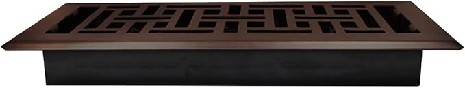 Decor Grates (4-Pack) AJH410-RB Oriental Floor Register, 4x10 Inches, Rubbed Bronze Finish
