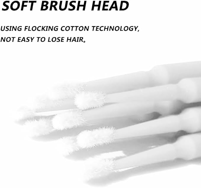 100 Pack Phone Charge Port Cleaning Tool kit,Bendable Mini Soft Round Brushes Cleaner Compatible with iPhone 11 Pro Speaker Tablet Camera Laptop Computer Smartphone, White