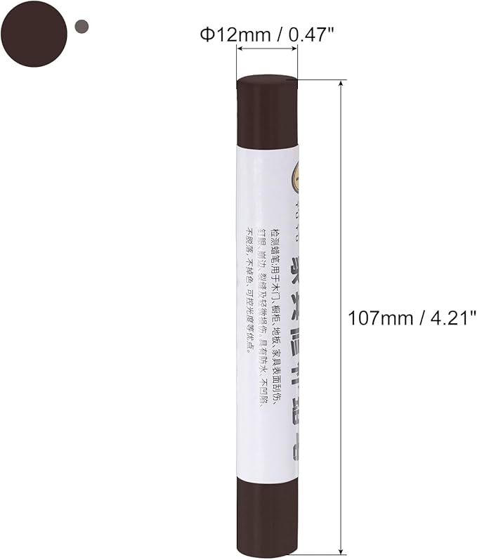 uxcell Furniture Repair Crayons, 3Pcs - Wood Wax Filler Stick, Furniture Markers Touch Up - for Scratches Holes Tables Desks Wooden Floors Cover Ups, Mocha Pattern