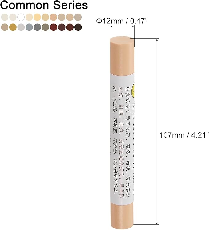 uxcell Furniture Repair Wax Crayons Kit, 20Pcs - Wood Filler Stick, Touch Up Furniture Markers - for Scratches Holes Tables Desks Wooden Floor Laminate Covers, Common Series
