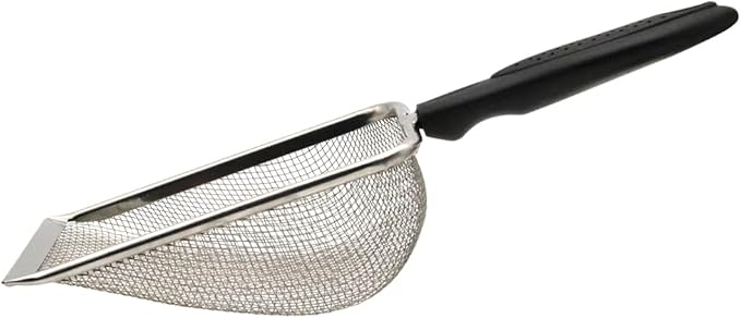 Reptile Sand Scooper,Stainless Steel Fine Mesh Reptile Substrate Scoop Terrarium Substrate Litter Cleaner Reptile Sand Shovel for Sand Bedding