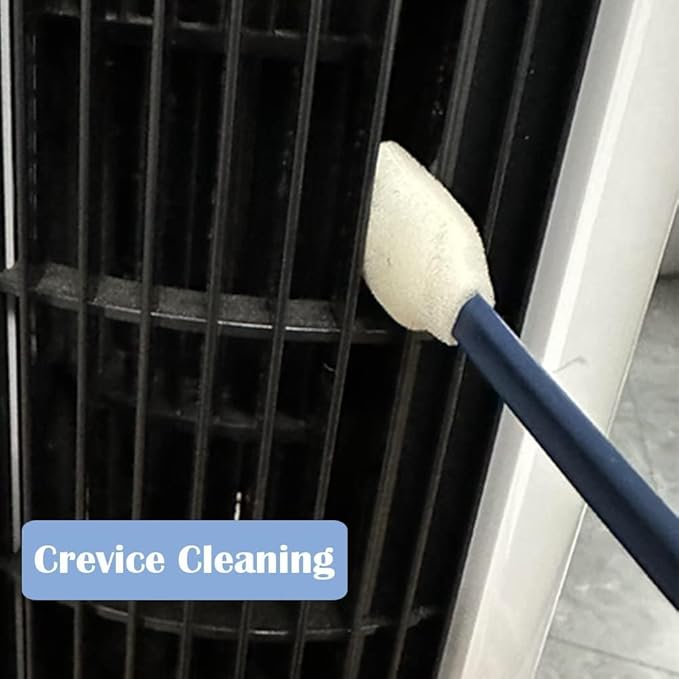 Wellgler's 200pcs Disposable Crevice Cleaning Brush，car air-Conditioning Vents Brush， Window Rails 、Door Rails、Refrigerator Gaps 、Toilet Gaps Brush (Dark Blue)