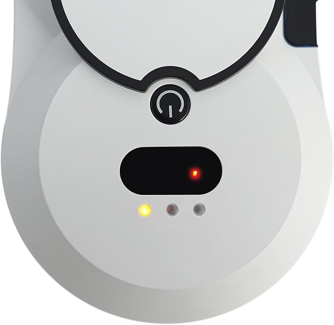 Window Cleaner Robot Automatic Cleaning with Intelligent Path Planning 2800Pa Suction Power Edge Detection Technology Remote Control with 4m/13.12ft Safety Rope (White)