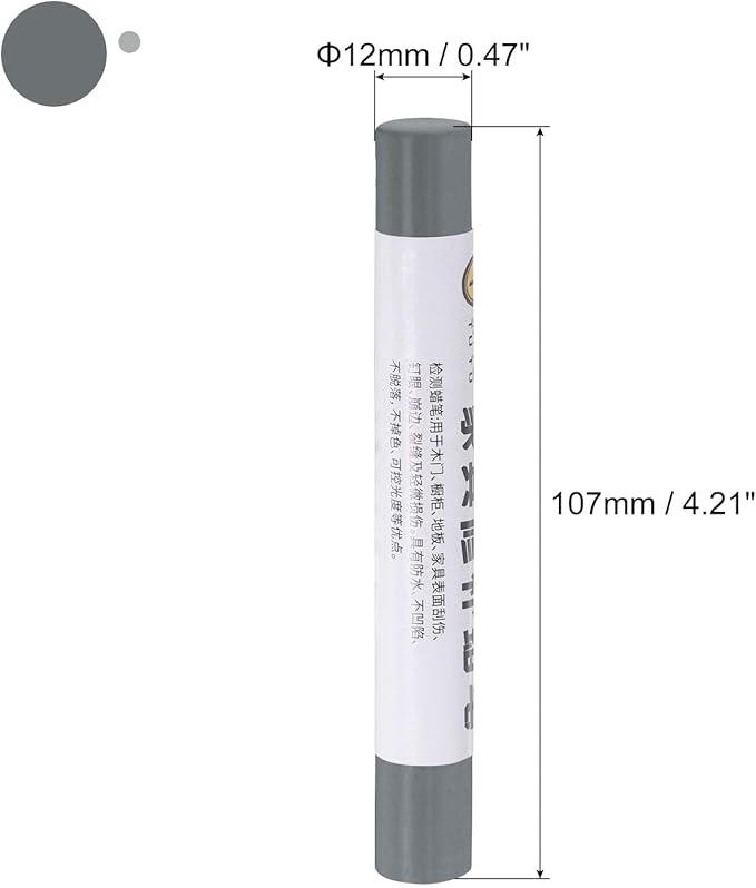 uxcell Furniture Repair Crayons, 3Pcs - Wood Wax Filler Stick, Furniture Markers Touch Up - for Scratches Holes Tables Desks Wooden Floors Cover Ups, Smoky Grey