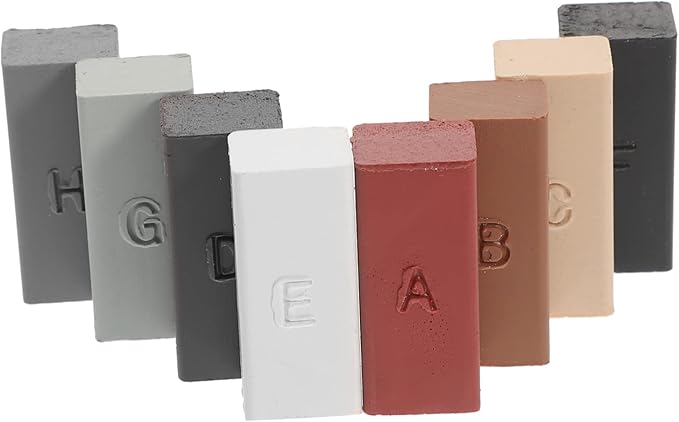 1set Cracked Tile Filler Kit for Marble Porcelain Repair Color Wax Blocks for Floor Restoration Easy to Use for Chips Scratches Damage Kitchens Bathrooms