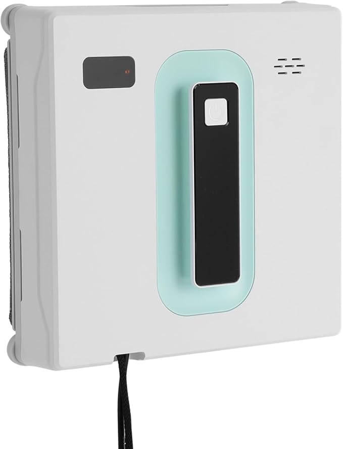 Window Cleaning Robot, Automatic Cleaner, 8.5 * 8.5 * 2.7in 2500Pa Window Cleaner Robot with Dual Water Spray, App and Remote Control, for Home, Office Building (White, Light Green)