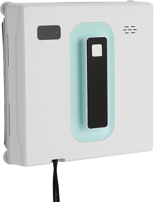 Window Cleaning Robot, Automatic Cleaner, 8.5 * 8.5 * 2.7in 2500Pa Window Cleaner Robot with Dual Water Spray, App and Remote Control, for Home, Office Building (White, Light Green)