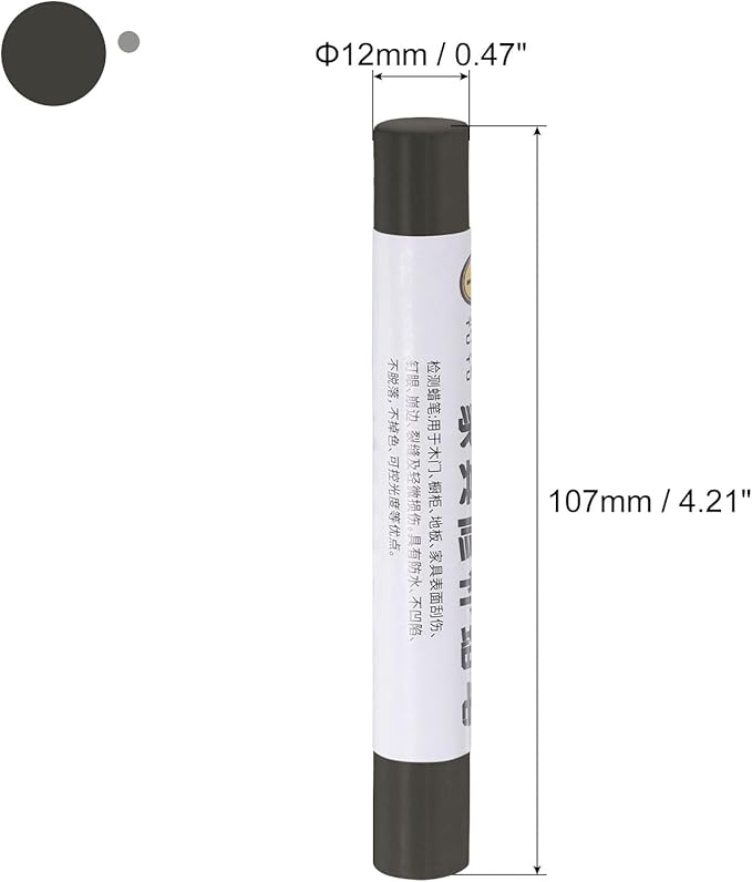 uxcell Furniture Repair Crayons, 3Pcs - Wood Wax Filler Stick, Furniture Markers Touch Up - for Scratches Holes Tables Desks Wooden Floors Cover Ups, Olive Black