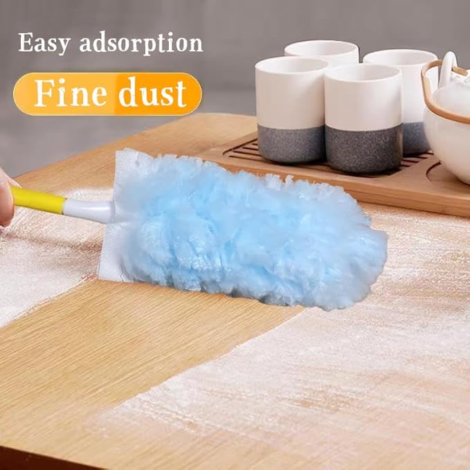 40 Count Duster Refills Kit for Most Duster,360° Heavy Duty Duster Refills, Disposable Microfiber Duster for Cleaning Home (40 Count Refills+2Handle)