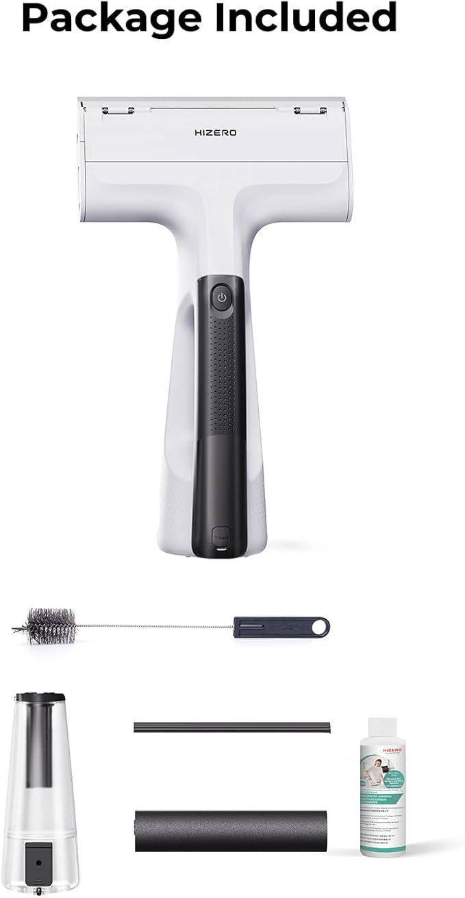 Hizero H100 Handheld Multi-Surface Cleaner for Tables, Desks, Countertops,Glass and Mirrors – Cordless Hard Surface Cleaning Tool That Leaves Surfaces Streak-Free and Dry, No Rags Needed