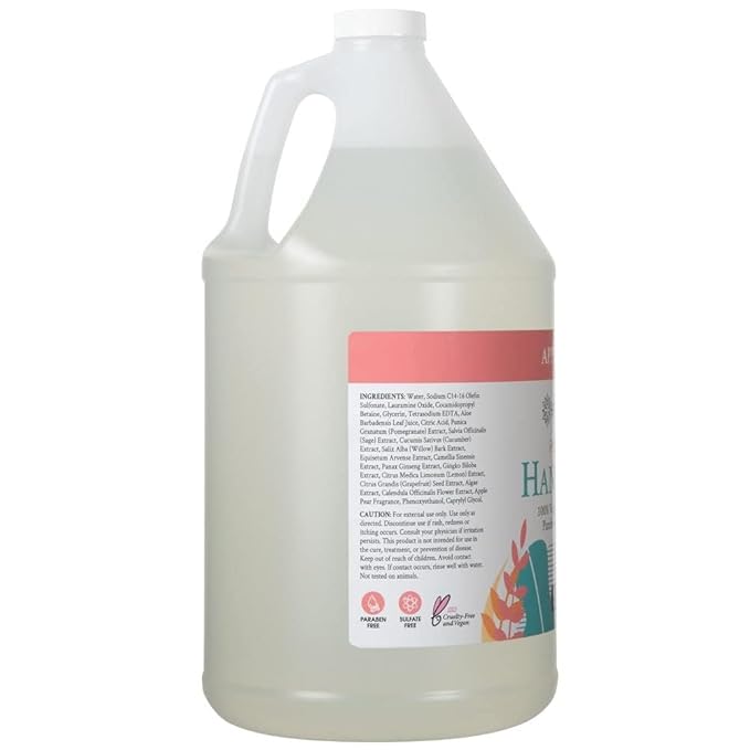 Ginger Lily Farms Botanicals All-Purpose Foaming Hand Soap Refill, 100% Vegan & Cruelty-Free, Apple Pear Scent, 1 Gallon (Pack of 4)