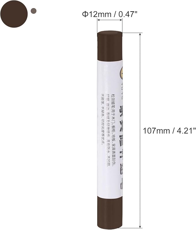 uxcell Furniture Repair Crayons, 3Pcs - Wood Wax Filler Stick, Furniture Markers Touch Up - for Scratches Holes Tables Desks Wooden Floors Cover Ups, Light Reddish Brown