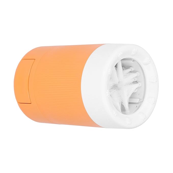 Pet Foot Washing Cup, Dog Paws Cleaner Plastic Dog Washing Station Dog Paws Washer Pet Foot Cleaner for Pets Cats and Dogs (Orange)