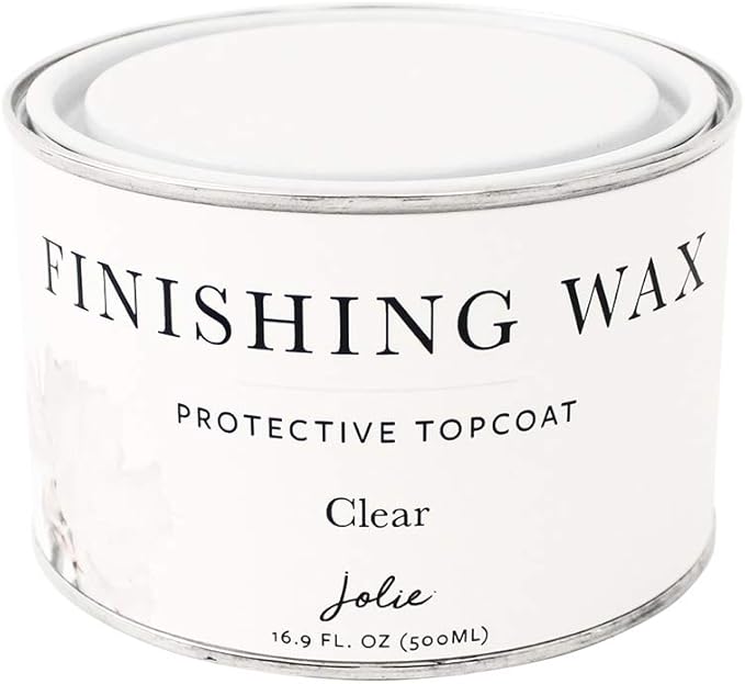 Jolie Finishing Wax - Protective topcoat Paint - Use on interior furniture, cabinets, walls, home decor and accessories - Odor-Free, Non-Hazardous - Clear - 500 ml