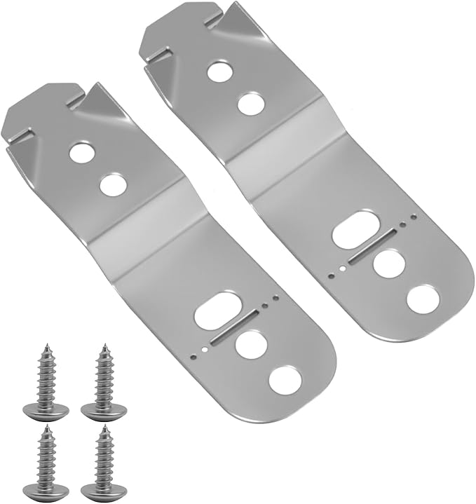 2 Pack Dishwasher Mounting Bracket, Replacement for Bosch 00619985 00605007 00628371, Universal Countertop Stabilizer Bracket Kit for Kenmore Dishwashers, Metal Mounting Kit with Screws