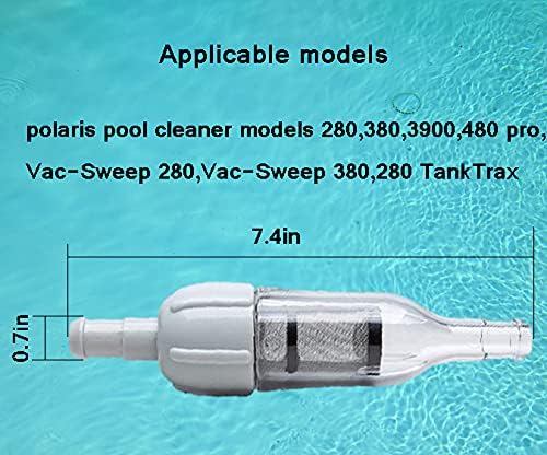 MAKHOON Pool Cleaner Assembly 48-080 with 2 Feed Hose Nuts D15 Replacement Compatible with 48-080 in-Line Filter and Replace Universal Wall Fitting (UWF) Filter Screen 6-504-00 (2)
