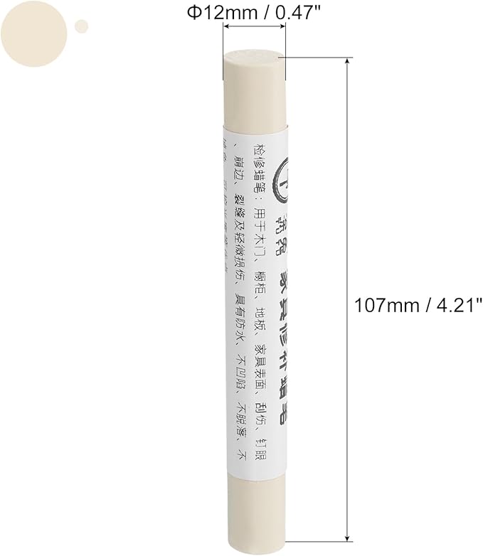 uxcell Furniture Repair Crayons, 3Pcs - Wood Wax Filler Stick, Furniture Markers Touch Up - for Scratches Holes Tables Desks Wooden Floors Cover Ups, Gray White
