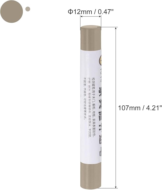 uxcell Furniture Repair Crayons, 3Pcs - Wood Wax Filler Stick, Furniture Markers Touch Up - for Scratches Holes Tables Desks Wooden Floors Cover Ups, White Cloth