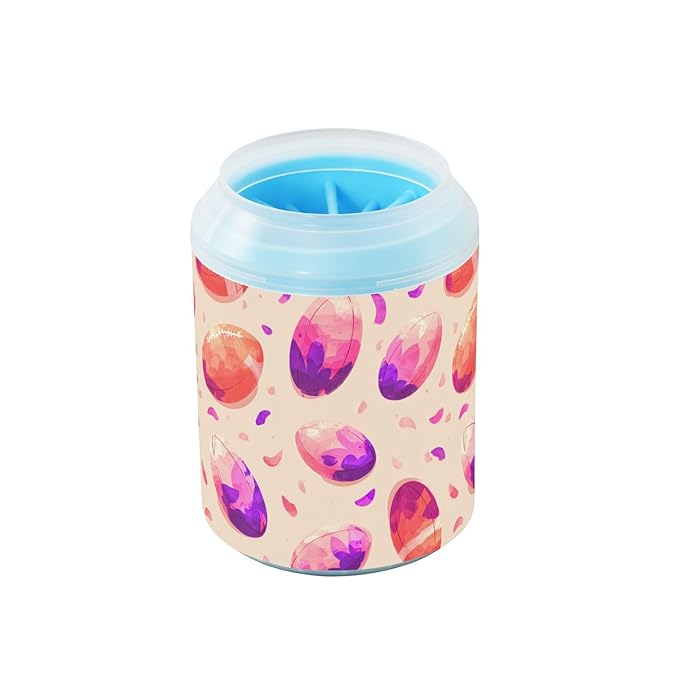 Dog Paw Cleaner Cups for Dogs Pet Foot Washer Paw Scrubber for Small Medium Large Dogs Cats Cleaning Cup Pink Purple Footballs
