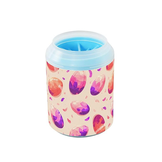 Dog Paw Cleaner Cups for Dogs Pet Foot Washer Paw Scrubber for Small Medium Large Dogs Cats Cleaning Cup Pink Purple Footballs