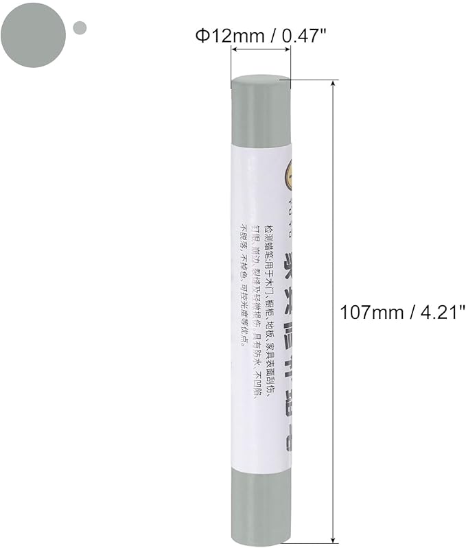 uxcell Furniture Repair Crayons, 3Pcs - Wood Wax Filler Stick, Furniture Markers Touch Up - for Scratches Holes Tables Desks Wooden Floors Cover Ups, Cold Gray