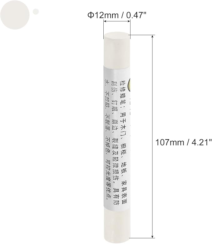 uxcell Furniture Repair Crayons, 3Pcs - Wood Wax Filler Stick, Furniture Markers Touch Up - for Scratches Holes Tables Desks Wooden Floors Cover Ups, White Cherry