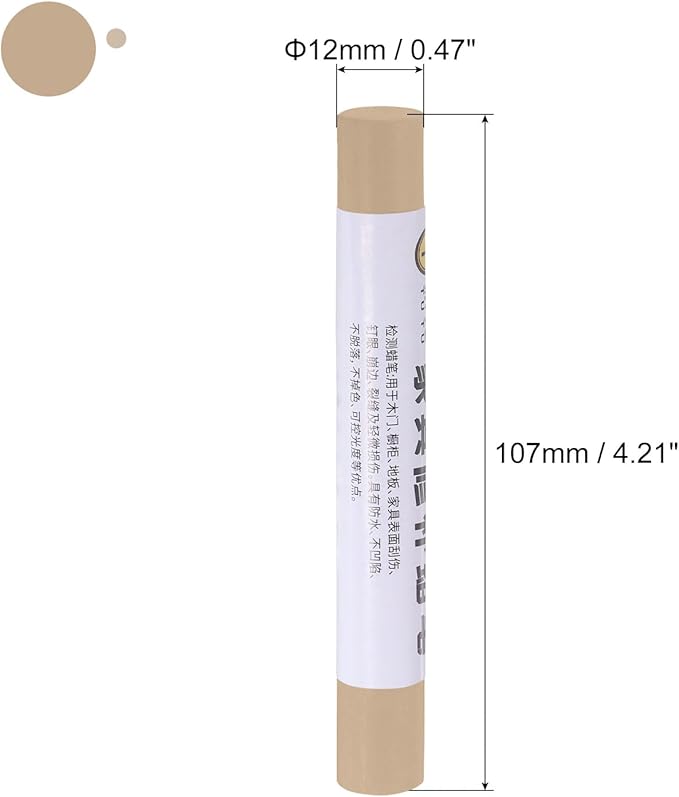 uxcell Furniture Repair Crayons, 3Pcs - Wood Wax Filler Stick, Furniture Markers Touch Up - for Scratches Holes Tables Desks Wooden Floors Cover Ups, Earthy Gold