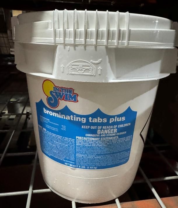 In The Swim Bromine Plus Tablets and Bromine Booster Bundle: 25 Pound Bucket of 1-inch Bromine Tablets and 2 Pound Brom Booster for Spas & Hot Tubs