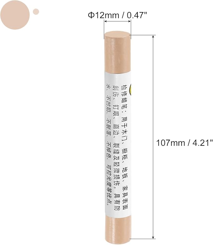 uxcell Furniture Repair Crayons, 3Pcs - Wood Wax Filler Stick, Furniture Markers Touch Up - for Scratches Holes Tables Desks Wooden Floors Cover Ups, Ray Weave Brown