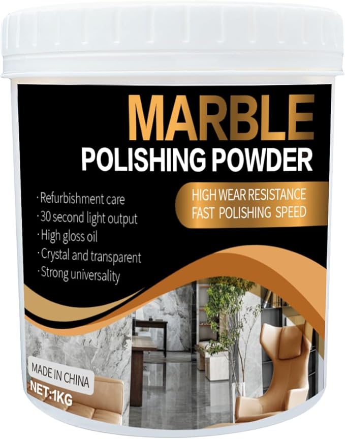 Marble Polishing Powder – for Granite, Marble & Stone Surfaces，Restores Shine & Removes Scratches，Professional Polish for Countertops, Floors & Walls，2.2LB (1 Piece)