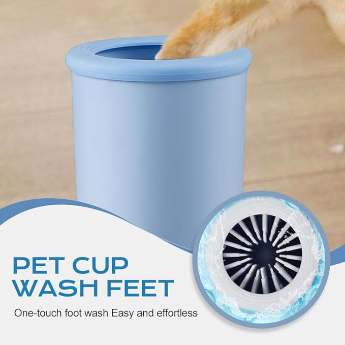 Automatic Dog Paw Cleaner 2025 New Dog Paw Cleaner Cup, Dog Paw Cleaner with USB Rechargeable, Paw Cleaner for Small Medium Large Breed Dogs Cats/Dogs (White)