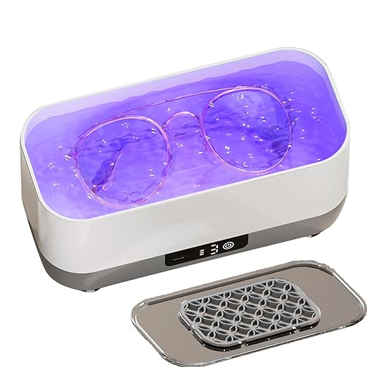 Ultrasonic Cleaner Machine – ABS 21x9.7x8.3cm 400ml | USB Rechargeable Retainer Cleaning Device Three Gear Deep Clean | Ultrasonic Cleaner For Dentures Jewelry Glasses Watches Braces And Daily Home Ca