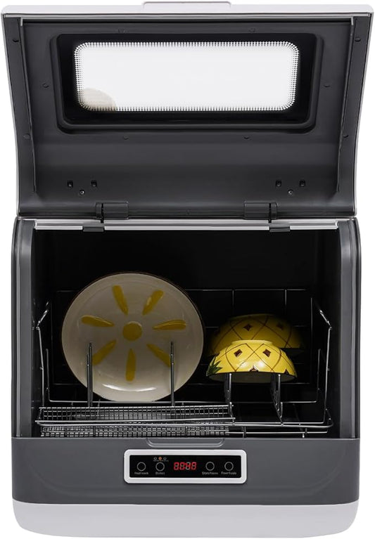 Portable Dishwasher Countertop,Portable Mini Dishwasher with 5L Built-in Water Tank for Apartments& RVs,Compact Dishwashers with 5 Washing Programs,High-Temp& Air-Dry Function (17.72*15.75*17.32in)