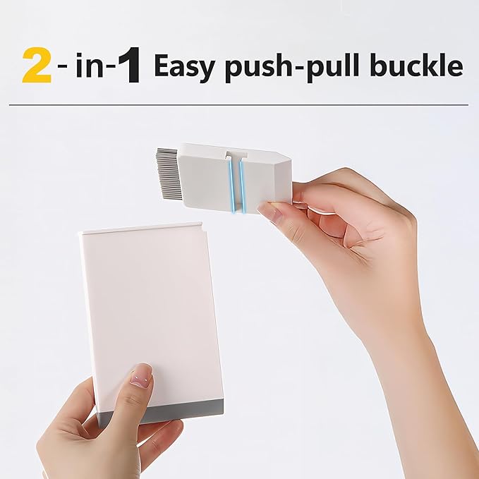 Li&Zhao Sink Squeegee 2-in-1 Scrub Brush, Multi-Functional Small Squeegee for Sink and Countertop Cleaner, Effective Sink Scraper for Wet Dry Messes on Kitchen Surfaces, Tiles, Stove