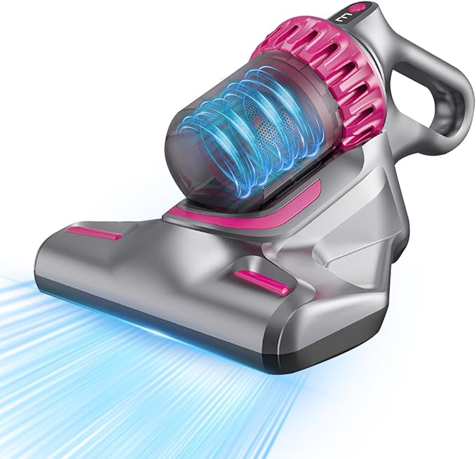 PATO Mattress Vacuum Cleaner, 10KPa Suction with UV-C Light & HEPA Filter, 4-in-1 Bed Cleaner for Sofa, Car, Carpet, Pet Hair
