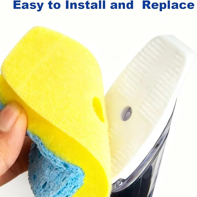 CELOX Dish Sponge with Handle, Soap Dispensing Dish Sponge