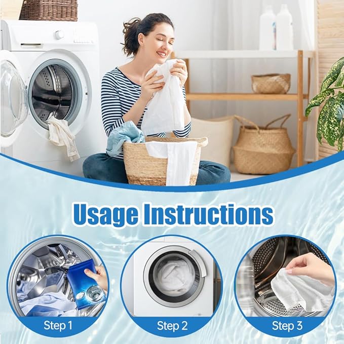 Washing Machine Cleaner, 2026 New Powerful Stain Remover for Washing Machine Tanks - Deep Clean Solution for HE Top Load and Front Load Washers, Descaler for Drum, Tub & All Internal Parts (6Pack)