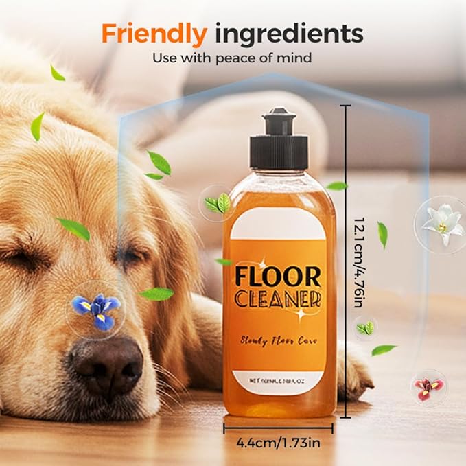 Powerful Stain Removing Floor Cleaner - All-Surface Acid Free Concentrated Formula Enzyme Floor Cleaner for Mopping & Spraying Hardwood, Tile, Vinyl & Laminate Floors | Pet-Safe & Streak-Free (6PCS)