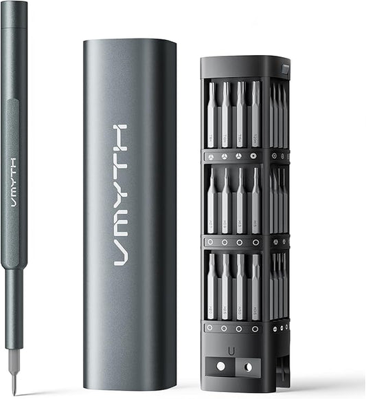 46 in 1 Small Precision Screwdriver Set, Magnetic Electronics Repair Tool Kit with Pop-Up Case, S2 Steel Bits, Mini Torx Star Screwdriver for Computer, Laptop, iPhone, Watch, Glasses, Switch