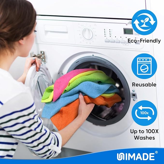 Microfiber Cleaning Cloth, 50PK Reusable Shop Rags Bulk Microfiber Cleaning Cloth Lint Free Cleaning Towels for Car Kitchen Automotive Bar Mechanic Restaurant Garage, 11.5"x11.5", Multicolor