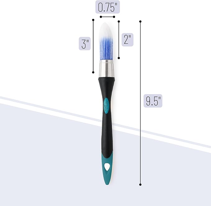 Bates Trim Brush, 0.75-Inch, Small Paint Brush, Trim Brushes for Painting, Blue-Black