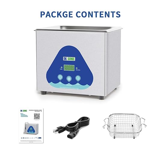 DK SONIC Ultrasonic Cleaner,1.5L 60W Stainless Steel Ultrasonic Jewelry Cleaner with Cleaning Basket,Timer,Digital Sonic Cleaner for Cleaning Jewelry,Eyeglasses,Coins