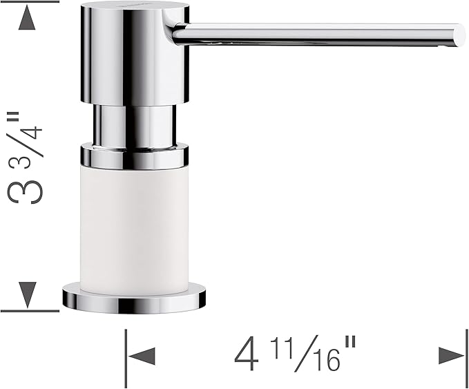 BLANCO, White 402307 LATO Kitchen Soap Dispenser, 10 oz